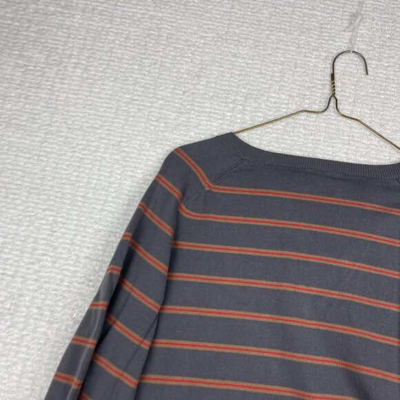 Peak Performance Men's XL V-Neck Sweater Jumper Thin Knit Grey / Red Outdoors - Picture 14 of 16